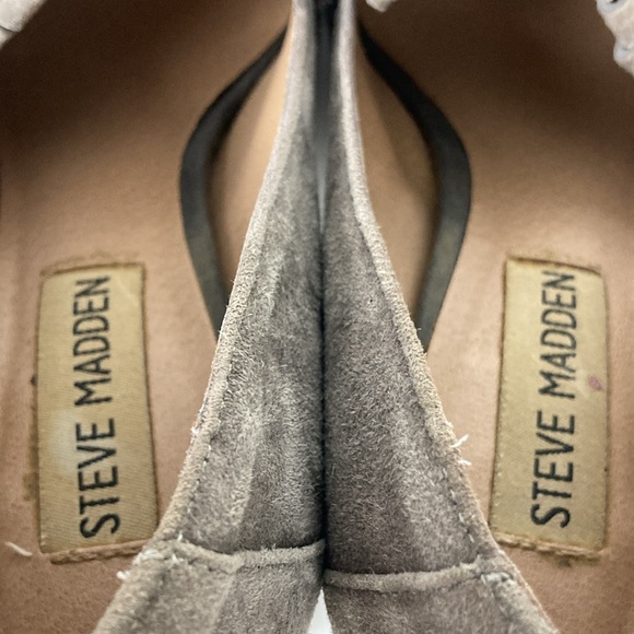 Steve Madden Kate Suede Fringed Loafer Pump Size 6.5 - Picture 8 of 13